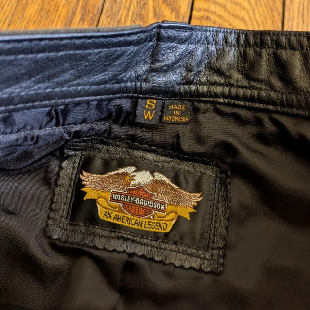 Vintage 90's Harley Davidson Leather Skirt - Picture 5 of 6